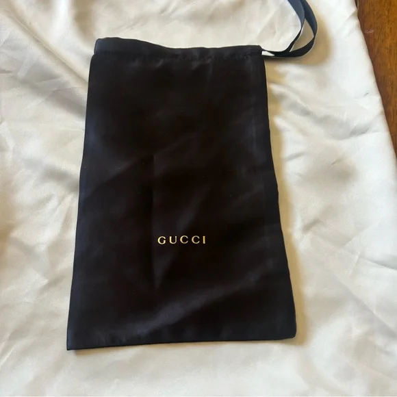 Gucci Black and Gray Eyeglass Case with Pouch - Picture 4 of 4